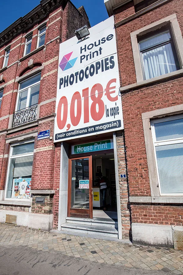Façade du magasin House Print, Place du Général Leman